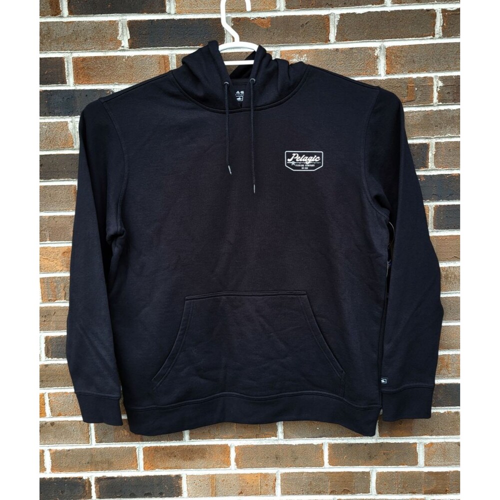 Pelagic Fleece Hoodie Fishing Black Mens XL - Picture 3 of 9